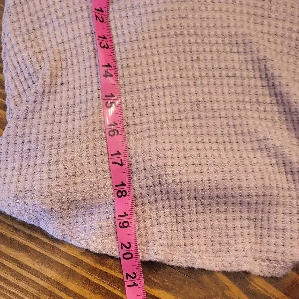 Altar'd State Soft Mauve Purple Waffle Knit Boho Sleeve Top, Womens M, Artsy - Picture 7 of 7